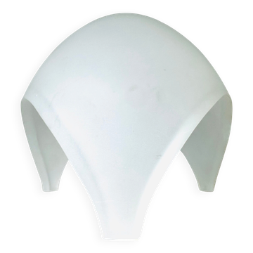 Frosted Glass 'Coque' Table Lamp By Elio Martinelli For Martinelli Luce, Italy, 1970S