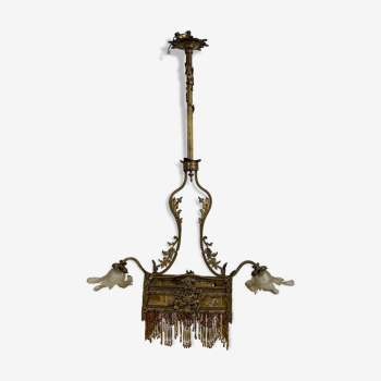 Antique brass chandelier