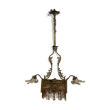 Antique brass chandelier