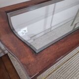 Glass and brass console table