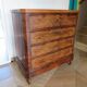 Antique oak burr chest of drawers - 4 drawers - marquetry inlay from the early 21st century