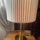 Brass lamp with pleated shade