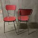 Paire de chaises en formica années 70