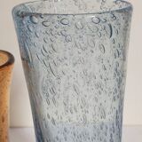 Duo de vases en verre soufflé de Biot vintages