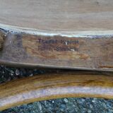 2 Thonet Coeur N°28 bistro chairs in wood, 1925