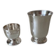 Silver-plated egg cup and tumbler set