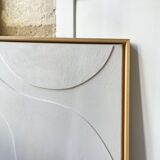 Tableau relief minimaliste blanc