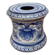 Nevers earthenware pedestal, Montagnon, floral decoration, late 19th century, 31 cm
