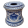 Nevers earthenware pedestal, Montagnon, floral decoration, late 19th century, 31 cm