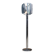 20th century italian chrome & glass floor lamp attributable to max ingrand
