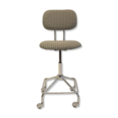 Chaise de bureau tissu pieds de poule