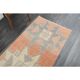 1970s Turkish Oushak Handmade Wool Cotton Orange Runner Rug 81x265