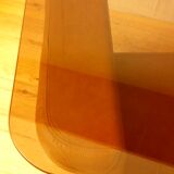 Coffee table in leather Roche Bobois years 70/80