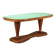 Vintage table in solid beech and glass, design, Italy, 1950s