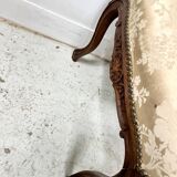 Louis XV style stool in solid walnut, 20th century