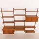 Danish mid century teak wall unit, 1960s