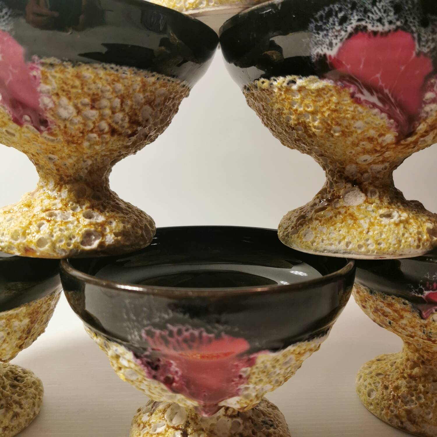 Fruit Salad, Punch or Sangria Service in Vallauris Fat Lava/Lave ceramic