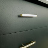 Dark green vintage chest of drawer