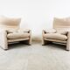 Paire de fauteuils Maralunga par Vico Magistretti pour Cassina, 1973