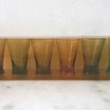Set of 6 colored alcohol glasses