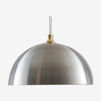 Pop Art danish aluminium lamp with brass top, 70