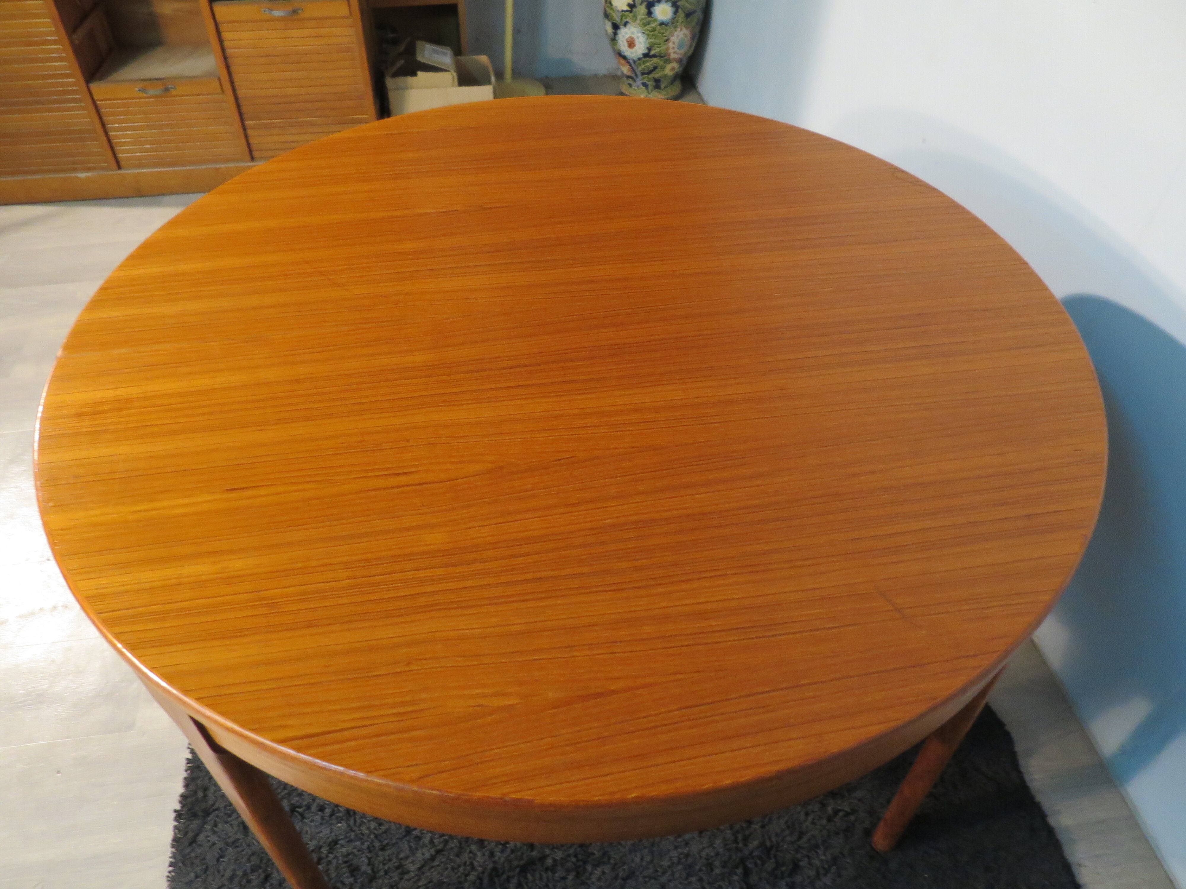 Scandinavian teak round table