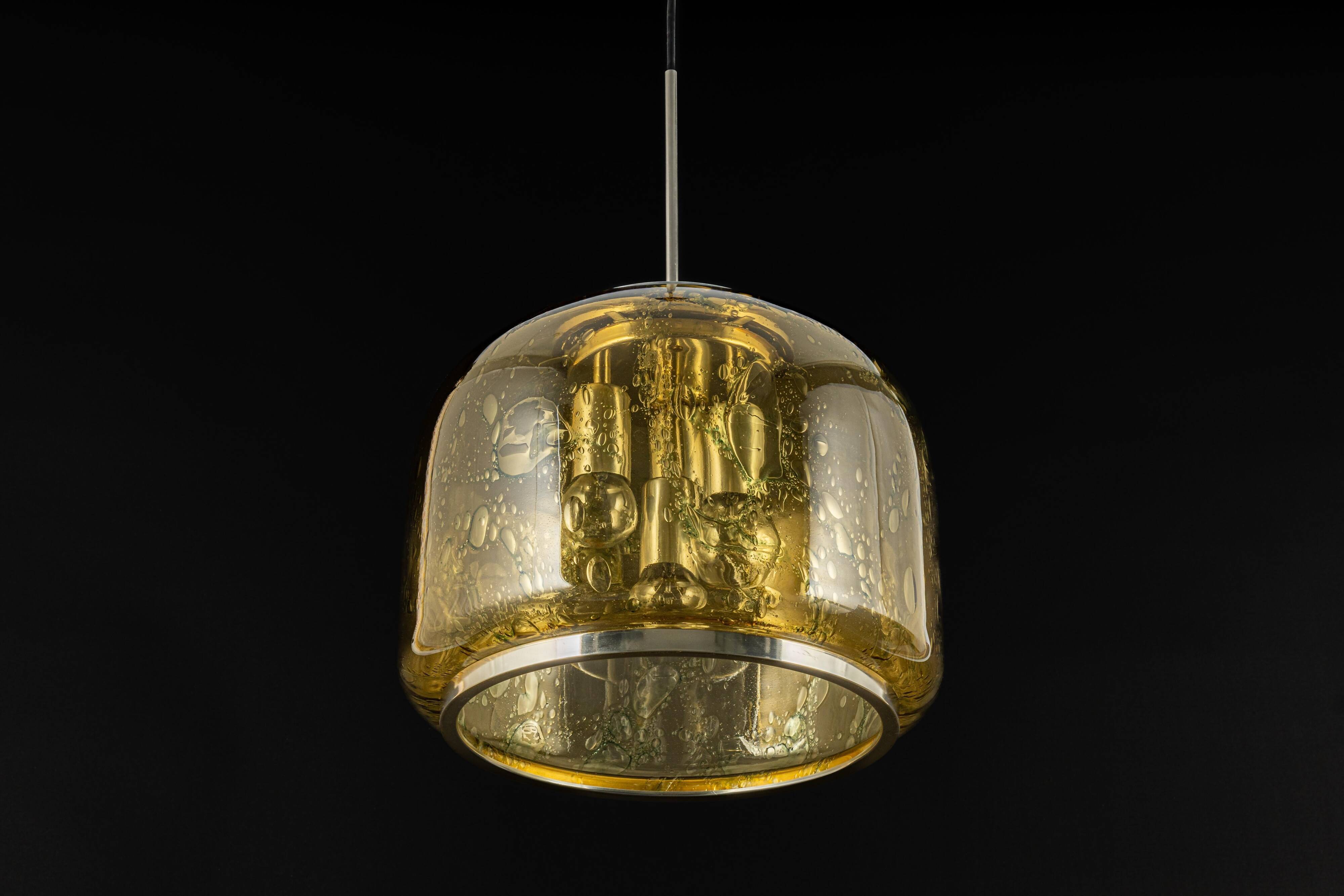 Large Murano pendant lamp by Doria, Germany, 1970s.