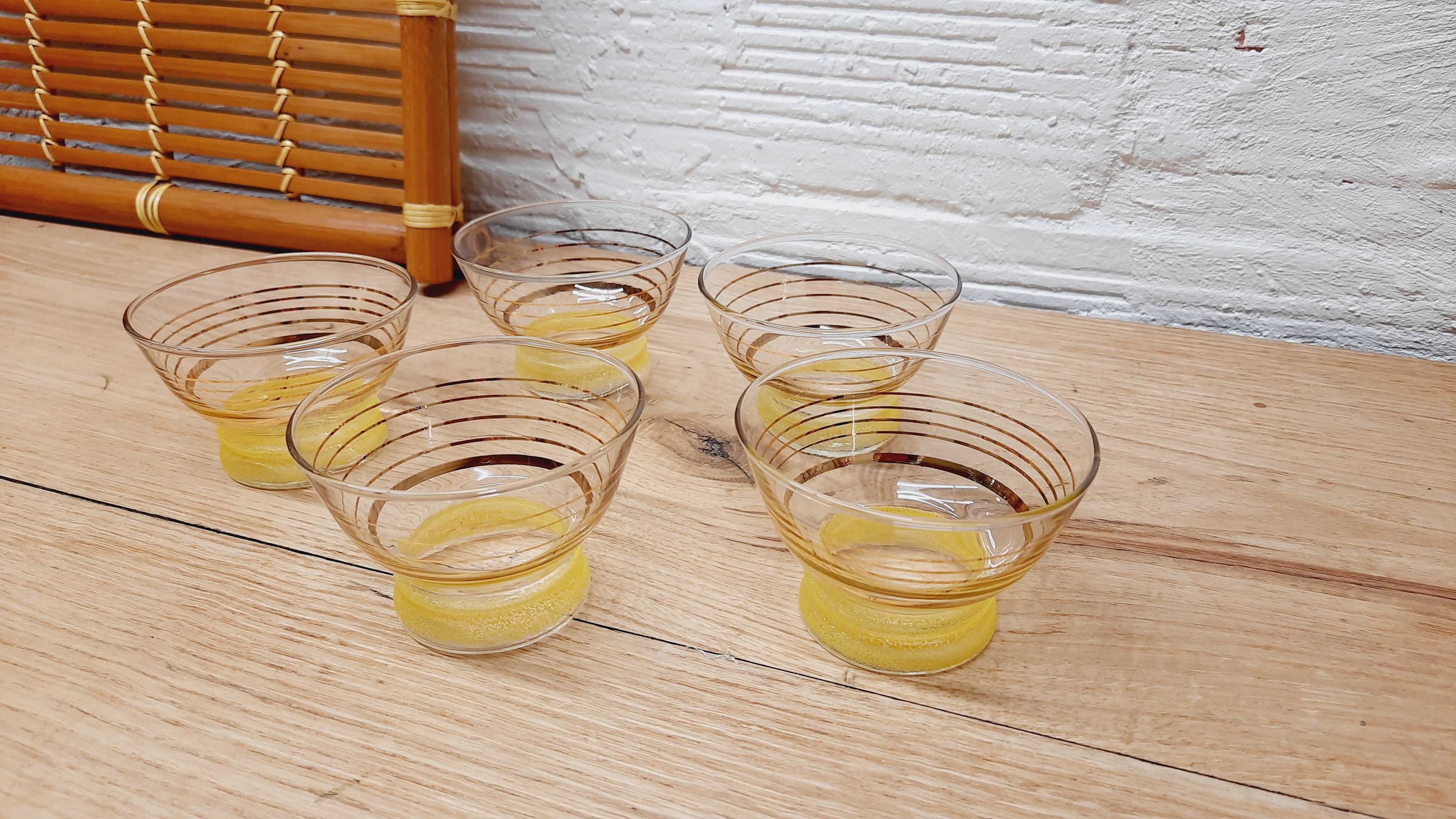 Set 5 cuts glass granity