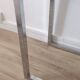Contemporary C design side table — Heavy chrome steel and top