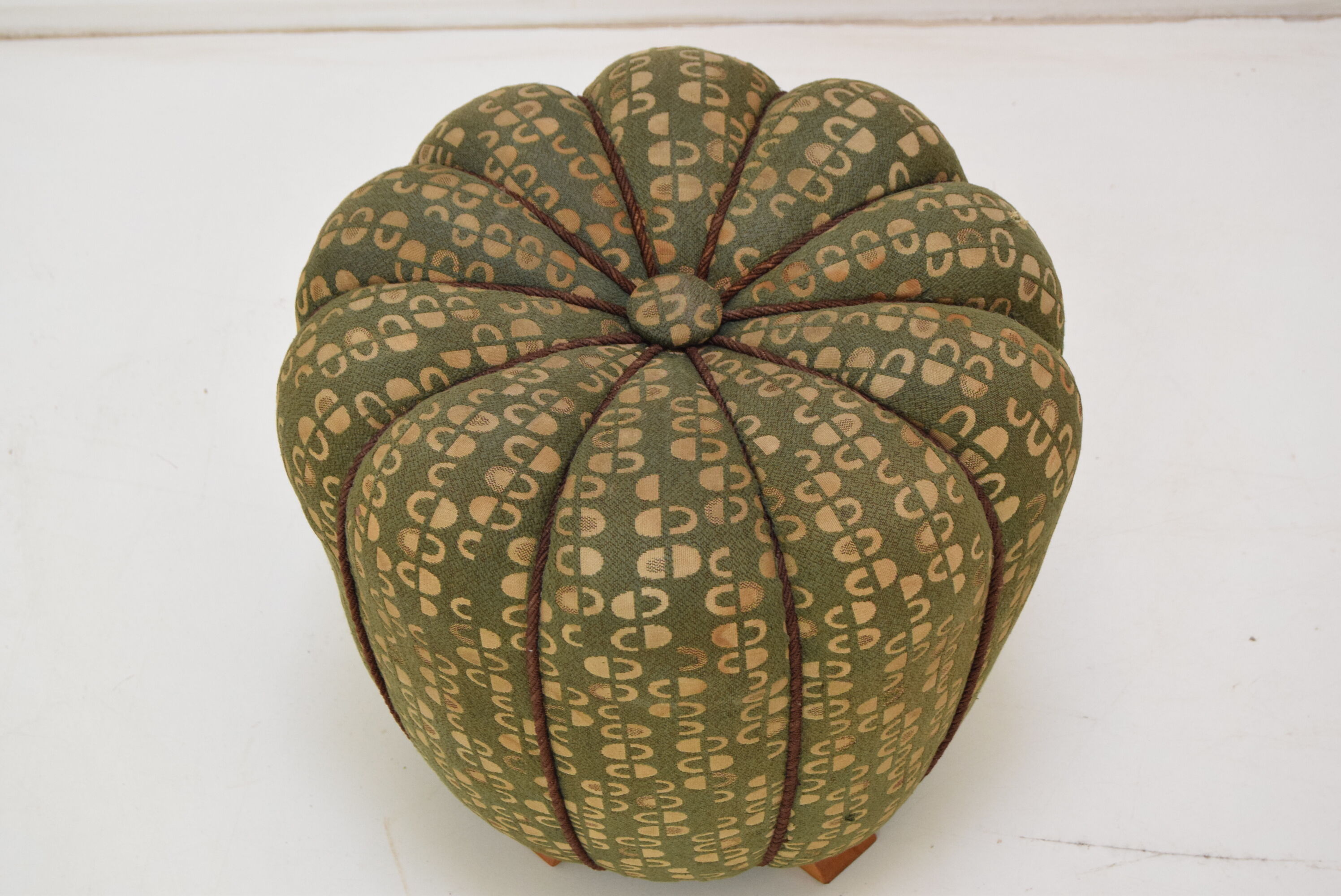 Mid-century stool designed by Jindrich Halabala,1950's.