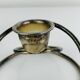 Pair of silver-plated metal candlesticks, vintage