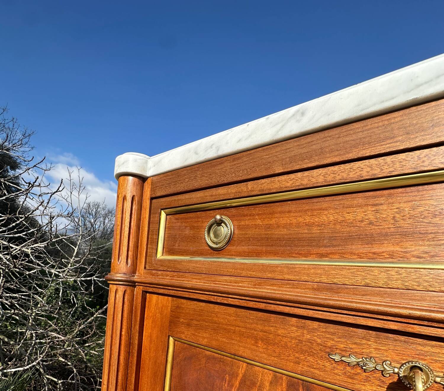 Small Louis XVI style mahogany secretary, 20th century