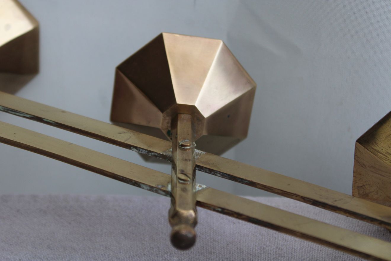 Golden metal chandelier