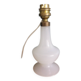 Lampe pied en verre opaline