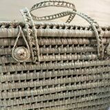 Doum palm leaves rectangular storage trunk 50cm argana model