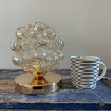 Bedside lamp bubble amber