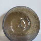 Vintage bubble-blown glass ball vase from riom france