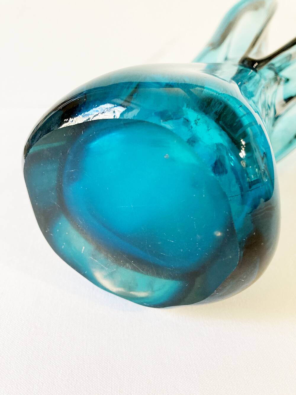 Art Deco Murano glass trilobe vase