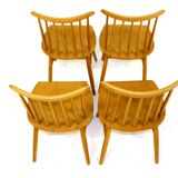 Set de 4 chaises "Pinnstol" en hêtre Suède 1960