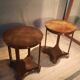 Pair of circular side tables.