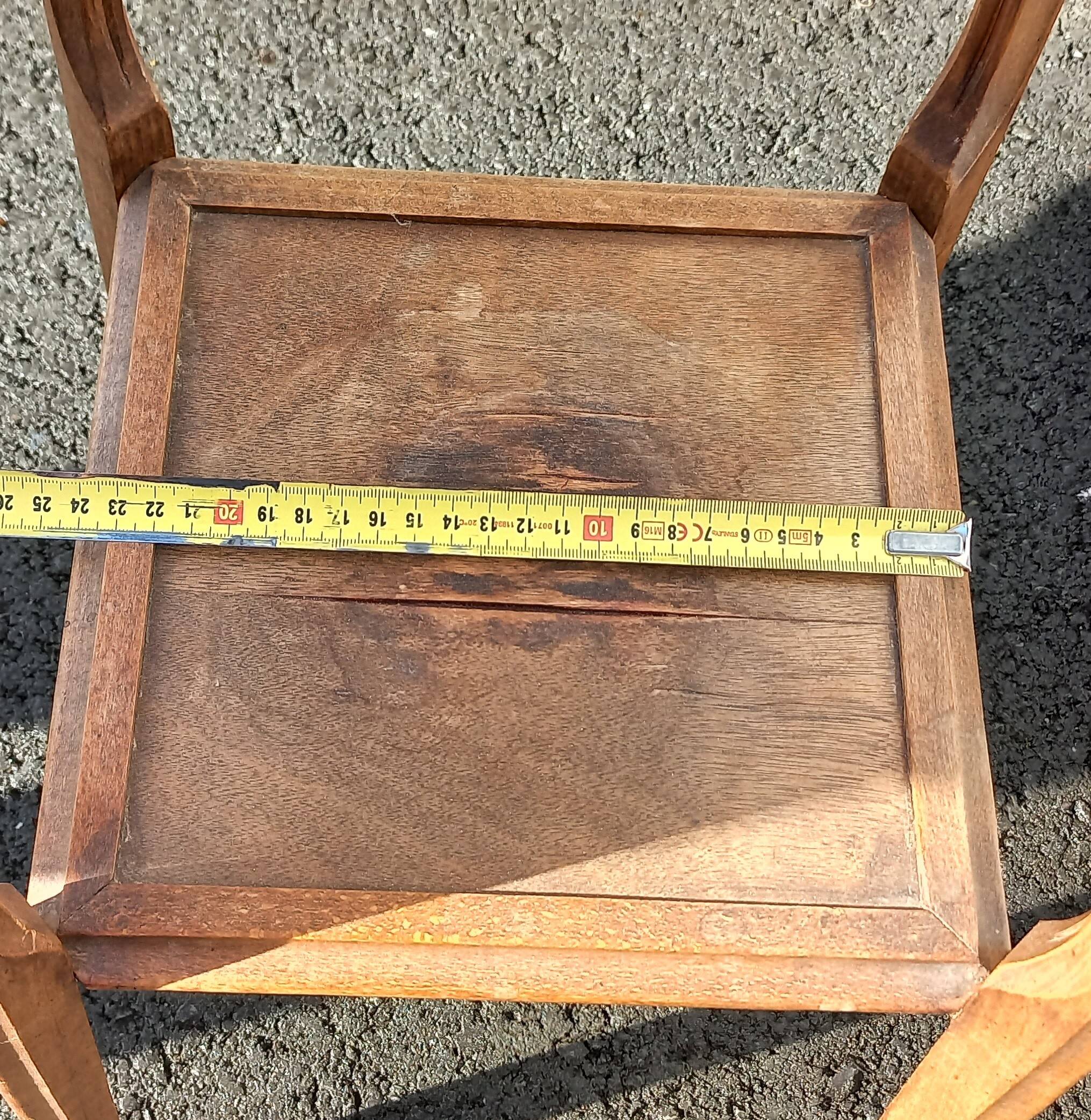 Old large beech saddle from the 1930s for plant holders