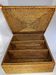Vintage woven rattan storage box with compartments