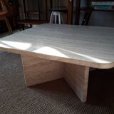 Travertine coffee table