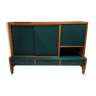 Vintage wooden & green bookcase