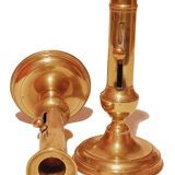 Pair of brass candle holders