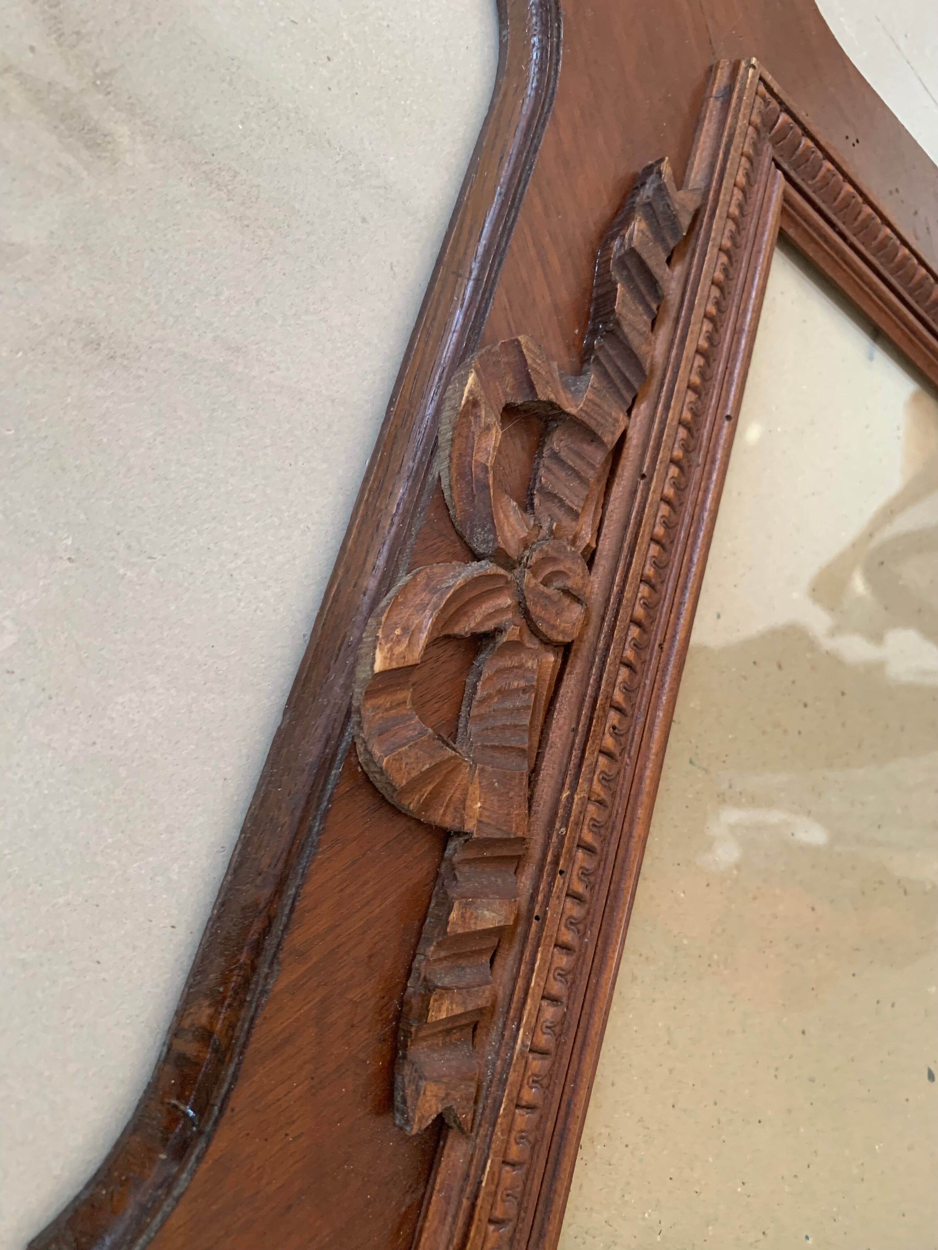 Old wood frame / carved knot