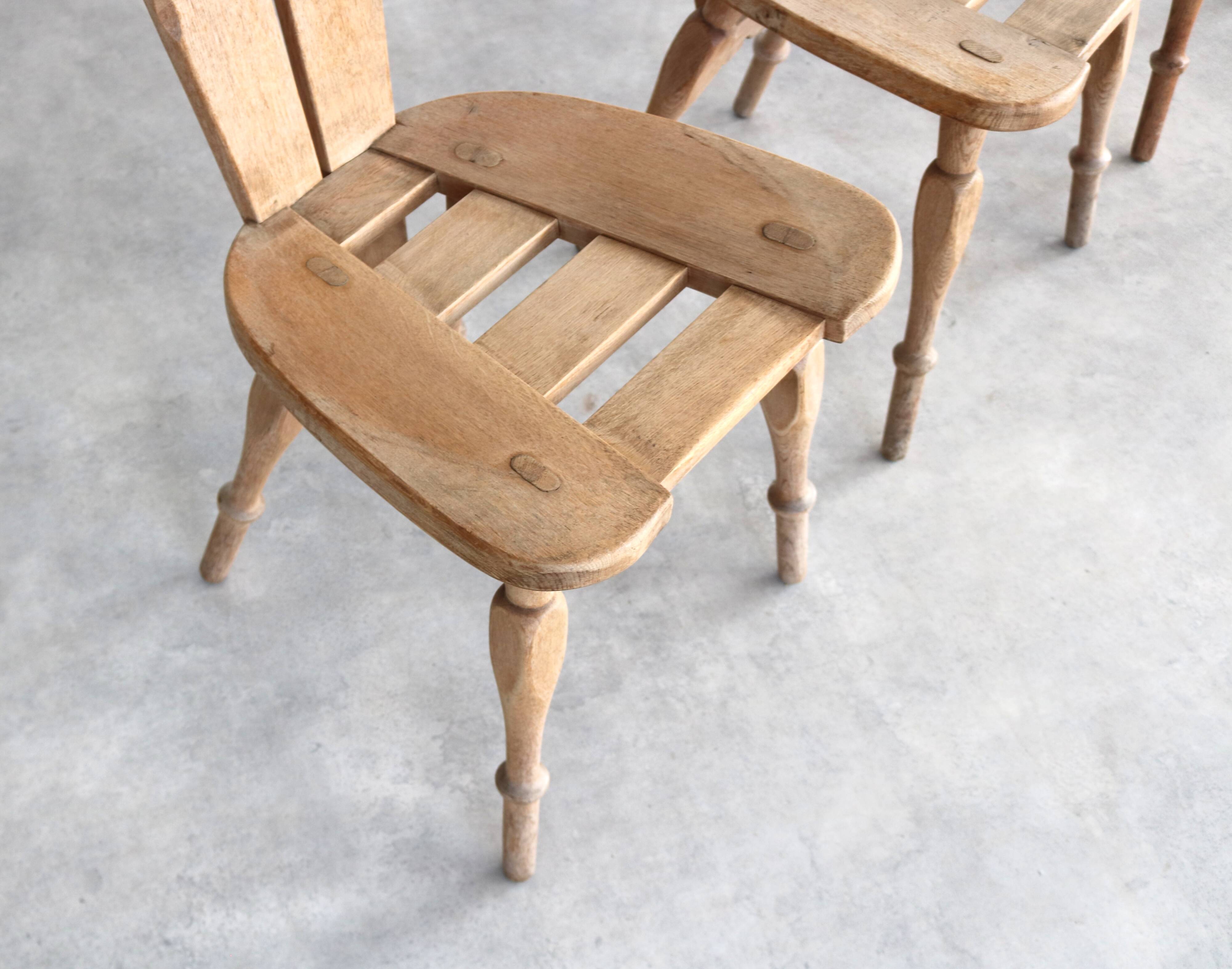 Brutalist dining chairs | chairs | 1960s | set of 4