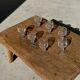 Set of 5 mini liqueur glasses on a stem H10 D8