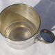 Tisher cup in silver metal and glass