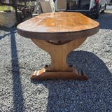 Solid oak farmhouse table, 220×90cm